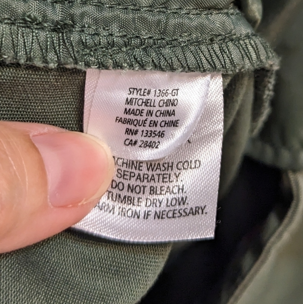 CROSBY army green flat front trousers size 10 - Picture 2 of 7